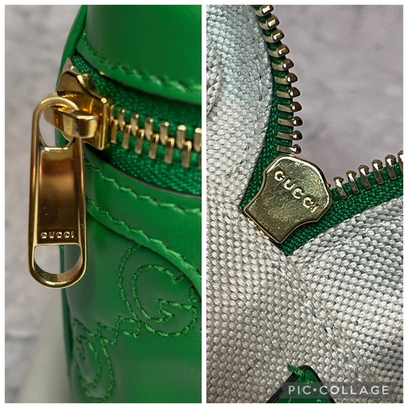 Gucci GG Embossed Matelasse Quilted Leather Vanity Mini Bag in Green 723770 - Picture 5 of 17